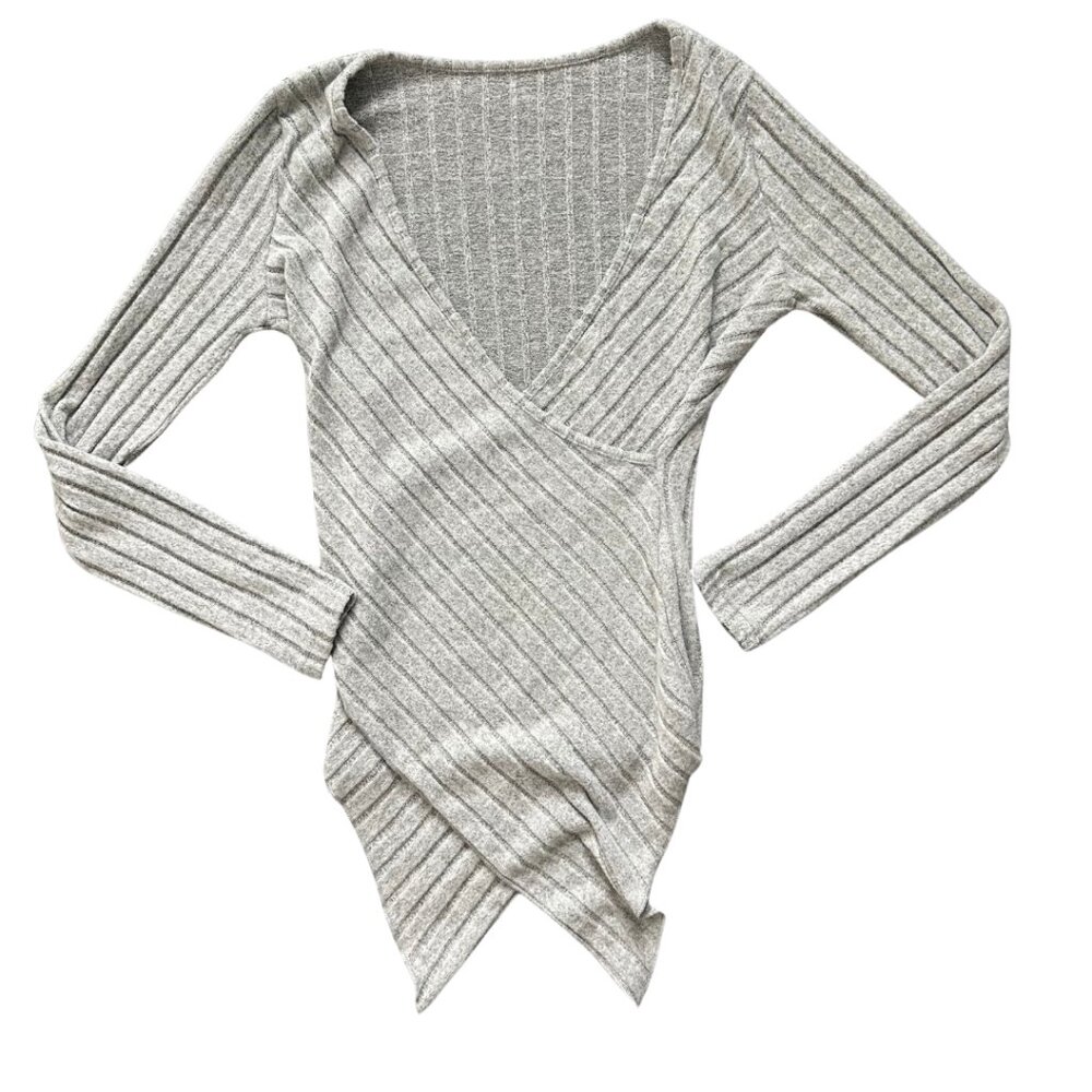 Gray Light Weight Ribbed Sweater size XL